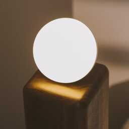 Smart Wooden Lamp, Minimalist Japandi Design, Voice & Touch Control - thumbnail 4
