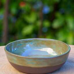 Grey & Green Stoneware Ceramic Pot. Green Trinket Dish. Anthracite Decorative Bowl. Handmade Pottery - thumbnail 2