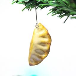 Fried Dumpling Christmas Ornament - Handmade Realistic Food Decor - thumbnail 3