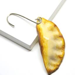 Fried Dumpling Christmas Ornament - Handmade Realistic Food Decor - thumbnail 2
