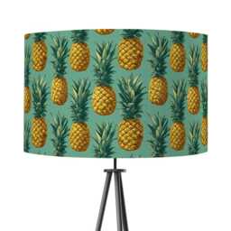 Retro Pineapple Green Velvet Lampshade 25cm 30cm 35cm 40cm 45cm - Drum Lamp Shade Handmade Home Decor Ceiling Fruit Pine Apple