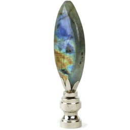 Labradorite Mineral Lamp Finial - Custom Design - thumbnail 3