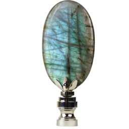 Labradorite Mineral Lamp Finial - Custom Design - thumbnail 2