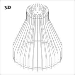 Cone Lamp - Laser Cut, Cnc File, Dxf, Cdr - thumbnail 2