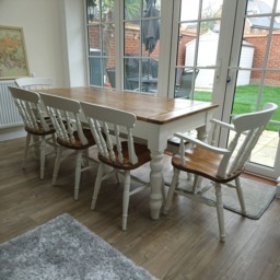 Victorian Reclaimed Pine Farmhouse Dining Table - 6Ft Bespoke Sizes Made To Order - Chairs & Benches Available Separately - thumbnail 2