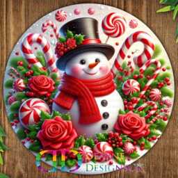 Snowman Candy Sign, Wreath Christmas Snowman Merry Xmas Wreath, Candy Cane Snowman, Sign - thumbnail 3