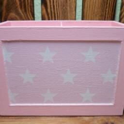 Utensil Box Pencil Stars Pink Made Of Wood - thumbnail 2