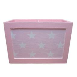 Utensil Box Pencil Stars Pink Made Of Wood