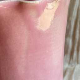 Candy Floss Pink Scalloped Planter, Handmade Glazed Pot, Pink Plant Large Green Vessel, Unique British Gift, Handcrafted Pots - thumbnail 2