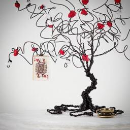 Alice in Wonderland Wire Art Tree Sculpture Or Wedding Cake Topper - thumbnail 3
