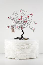 Alice in Wonderland Wire Art Tree Sculpture Or Wedding Cake Topper