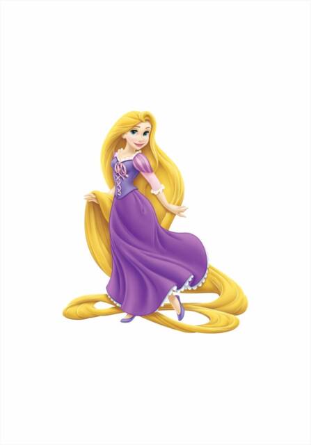 Long Hair Princess - 421mm - Wall Sticker - image 1