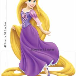Long Hair Princess - 421mm - Wall Sticker - thumbnail 2