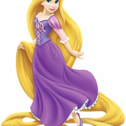 Long Hair Princess - 421mm - Wall Sticker - thumbnail 3