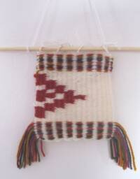 Handwoven Wall Tapestry Small Woven Art