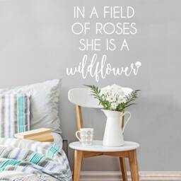 Wildflower Wall Decal - Girls Room Quote, Custom Vinyl Decor - thumbnail 2