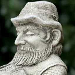 Concrete Farmer Sculpture Stone Laying Man Statue Cement Person Decor Front Door Ornament Garden & Home Figurine Man Lover Gift Yard Art - thumbnail 2