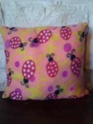 Ladybug Fleece Throw Pillow Kids Nursery Decor - thumbnail 1
