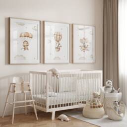 Nursery Art Prints, Safari Decor, Elephant Wall Art, Prints - thumbnail 2