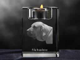 Brazilian Mastiff, Crystal Candlestick With Dog, Souvenir, Decoration, Limited Edition, Collection - thumbnail 1