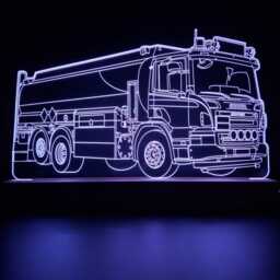 Personalised Lorry With Lpg Tanker Trailer Led Night Light, Gift, Lights, Bedroom Light - thumbnail 4