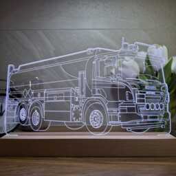Personalised Lorry With Lpg Tanker Trailer Led Night Light, Gift, Lights, Bedroom Light - thumbnail 2