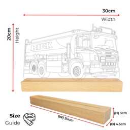 Personalised Lorry With Lpg Tanker Trailer Led Night Light, Gift, Lights, Bedroom Light - thumbnail 3