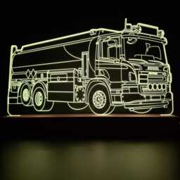 Personalised Lorry With Lpg Tanker Trailer Led Night Light, Gift, Lights, Bedroom Light