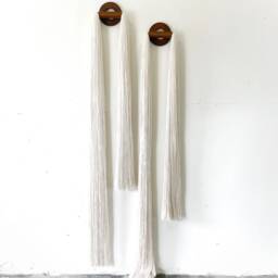 Made To Order/Textile Wall Art/Wall Hanging/Textile Sculpture/Neutral Art/Fiber Art/Tassel/Contemporary Art - thumbnail 2