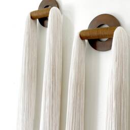 Made To Order/Textile Wall Art/Wall Hanging/Textile Sculpture/Neutral Art/Fiber Art/Tassel/Contemporary Art - thumbnail 3
