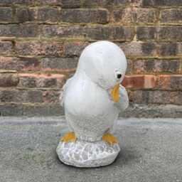 Stone Goose Sculpture Concrete Farm Statue Outdoor Animal Decor Handmade Bird Ornament Cement Duck Figurine Garden & Home Art Lover Gift - thumbnail 2