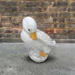 Stone Goose Sculpture Concrete Farm Statue Outdoor Animal Decor Handmade Bird Ornament Cement Duck Figurine Garden & Home Art Lover Gift - thumbnail 1