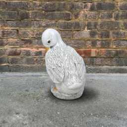 Stone Goose Sculpture Concrete Farm Statue Outdoor Animal Decor Handmade Bird Ornament Cement Duck Figurine Garden & Home Art Lover Gift - thumbnail 3