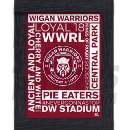 Wigan Warriors Rlfc Word Poster - Officially Licensed Product - thumbnail 2