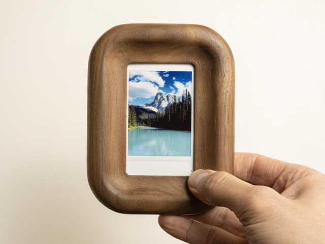 Small Walnut Or Oak Picture Frame, Magnetic Fridge Wall, For Instax Mini - image 1
