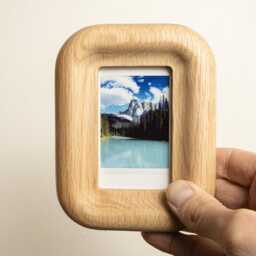 Small Walnut Or Oak Picture Frame, Magnetic Fridge Wall, For Instax Mini - thumbnail 2