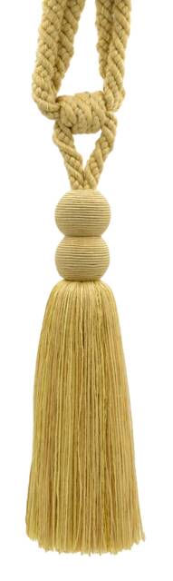 "Antique Double Ball Head Tassel Tiebacks, 9 1/2"" - 24cm, 30" - image 1