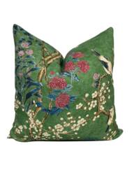 Thibaut Katsura Emerald Green Grand Palace Collection Cushion Cover Pillow Double Sided