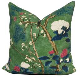 Thibaut Katsura Emerald Green Grand Palace Collection Cushion Cover Pillow Double Sided - thumbnail 2
