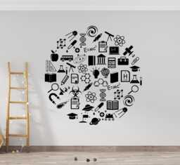 Science Wall Decal Classroom Decor, Biology, Physics, Chemistry 1841 - thumbnail 1