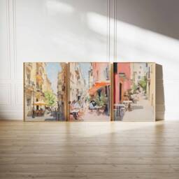 Set Of 3 Barcelona Travel Posters, Spain Prints, Floral Spanish Decor, Folk Art Poster, Wall Decor - thumbnail 2