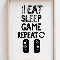 Gaming Set Of 3 Wall Art Prints Switch Controller Gamers Bedroom Poster Gift - thumbnail 3