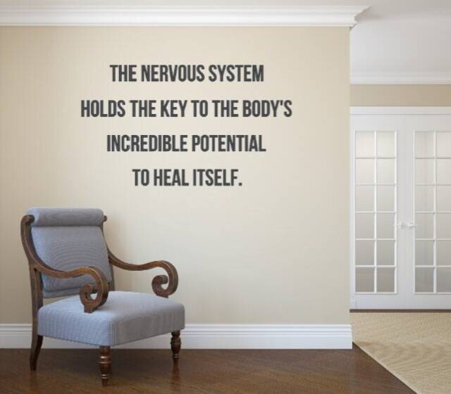 The Nervous System Holds The Key To Body's Incredible Potential Heal Itself. Chiropractic Vinyl Wall Decal - Health & Wellness - image 1