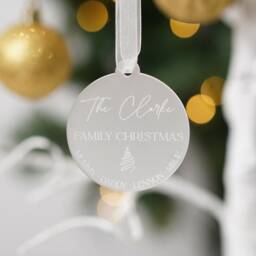 Personalised Family Christmas Ornament, Bauble, Gift For Christmas, Bauble Tree Decorations - thumbnail 2