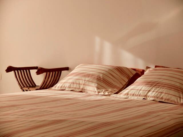 Euphrates - Striped Duvet Set Off-White, Terracotta Unbleached Ranforce 100% Cotton - image 1