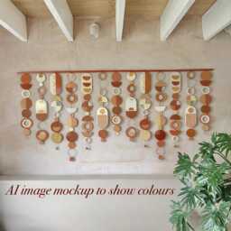 Large Abstract Geometric Wall Art - Handmade Modern Mid Century Wood Sculpture - thumbnail 3
