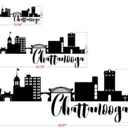 Chattanooga Wall Decal, Skyline Vinyl Decal. Tennessee Home Decor, Bedroom Sticker, Office Decal - thumbnail 3