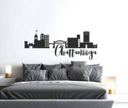 Chattanooga Wall Decal, Skyline Vinyl Decal. Tennessee Home Decor, Bedroom Sticker, Office Decal - thumbnail 1