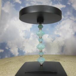 Lampwork Glass Beaded Candle Holder Artisan Home Decor - thumbnail 2