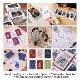 Personalized Anniversary Photo Frame - Couple Gift For Instant & Playing Cards, Solid Wood - thumbnail 4